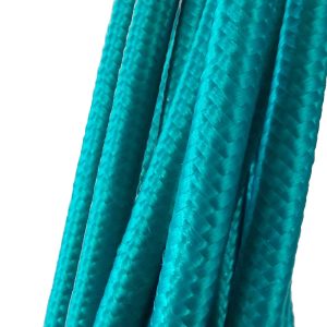 Cable textil forrado turqueza 2 x 0,75