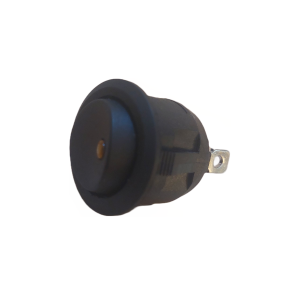 Interruptor basculante negro 20 mm redondo con luz led