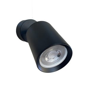 Aplique Foco GU10 1 luz metal negro Giani