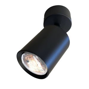 Aplique Foco GU10 1 luz metal negro Giani