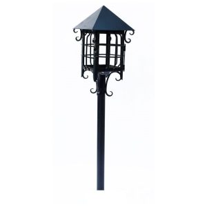 Farol Asgard pedestal jardin Estilo Ingles fierro